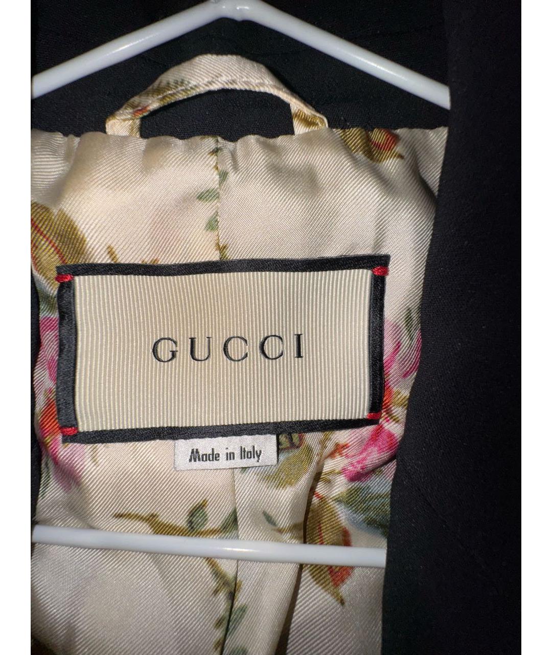 GUCCI Черный вискозный жакет/пиджак, фото 5