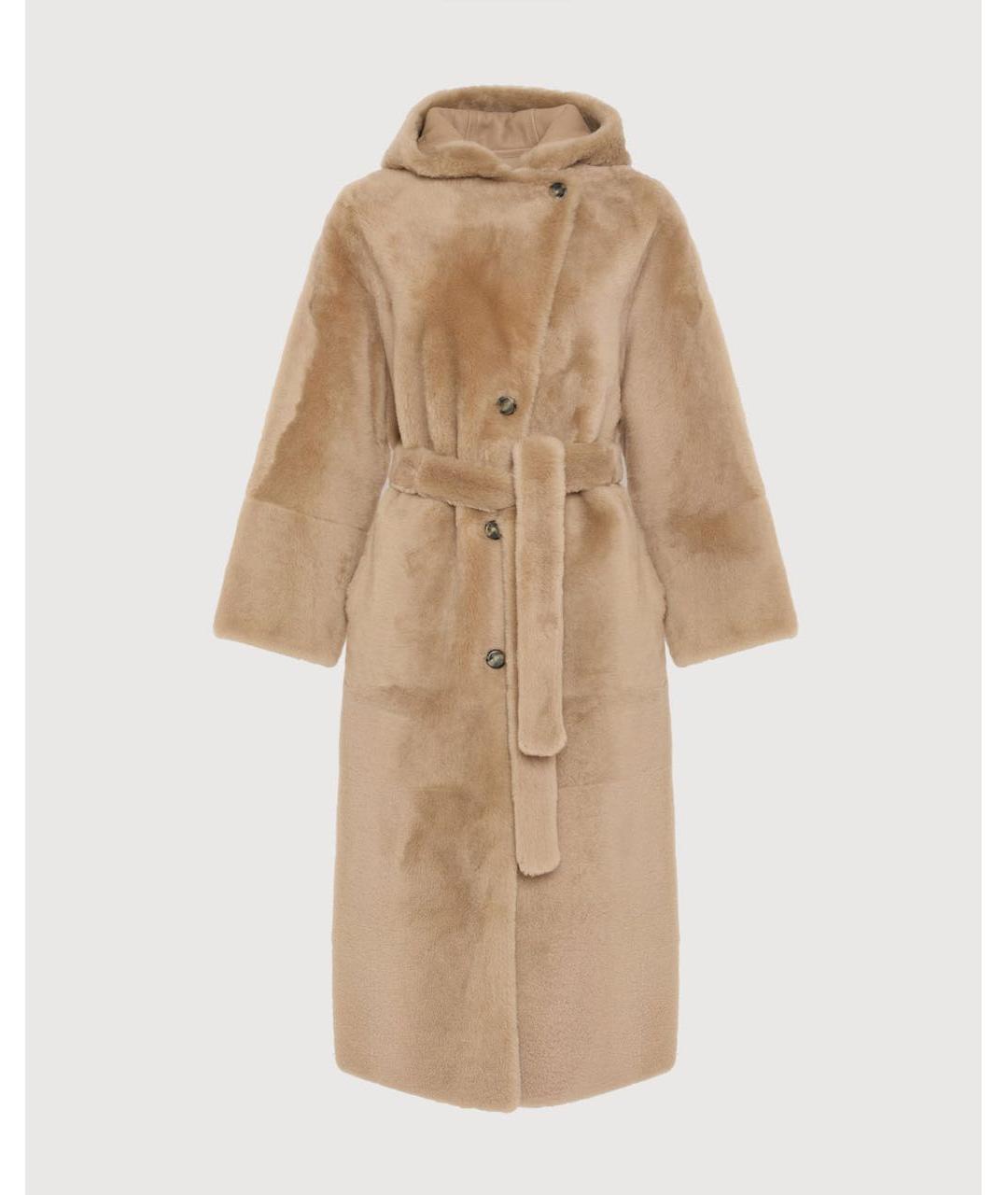 YVES SALOMON Серая меховая шуба, фото 5