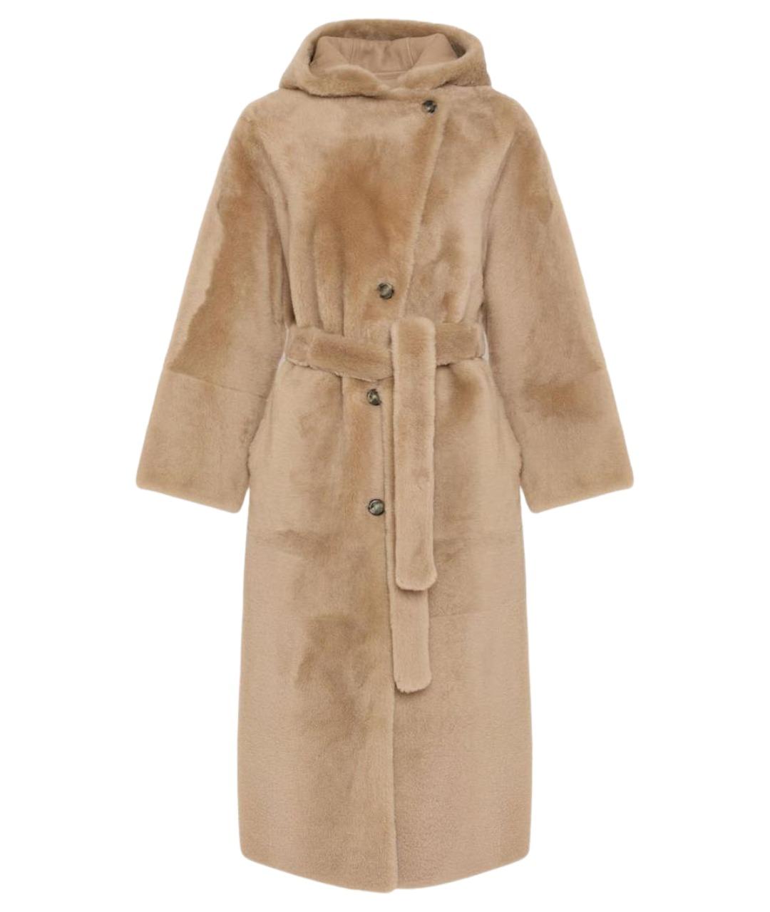 YVES SALOMON Серая меховая шуба, фото 1