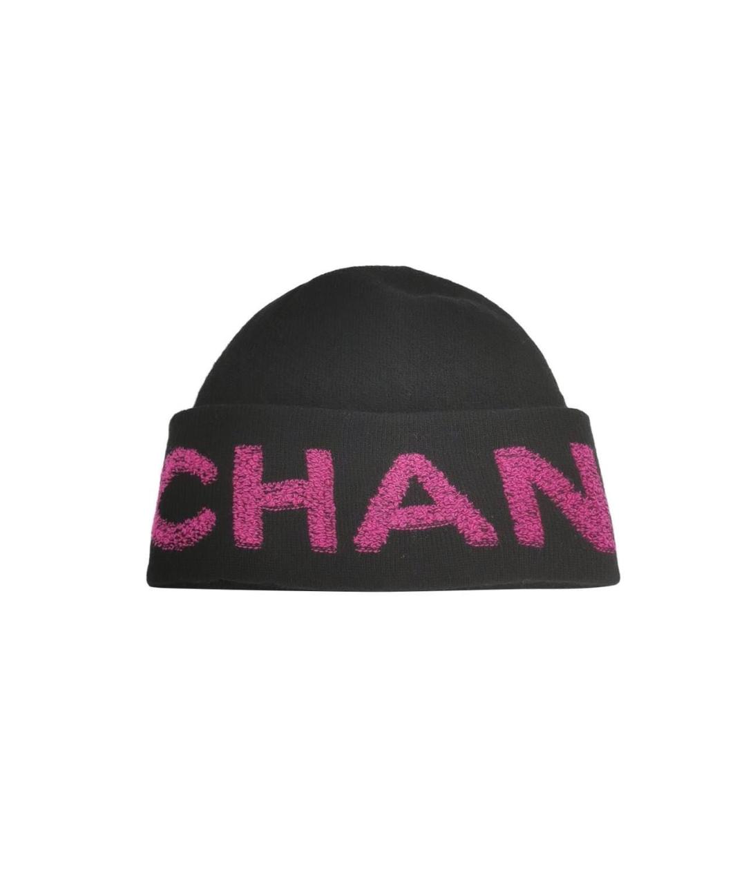 CHANEL Черная кашемировая шапка, фото 1