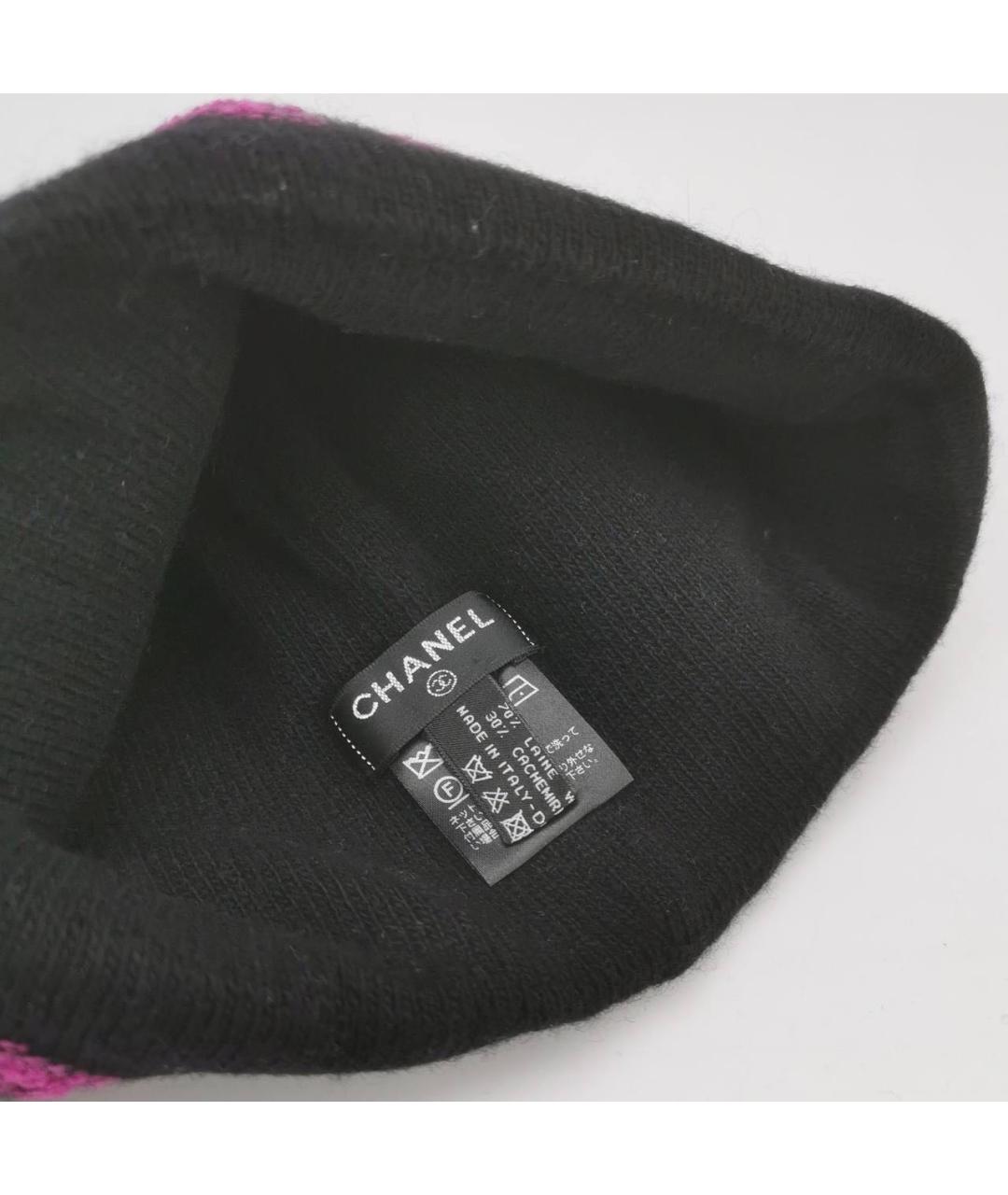CHANEL Черная кашемировая шапка, фото 4