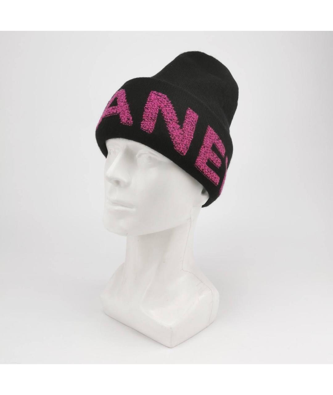 CHANEL Черная кашемировая шапка, фото 2