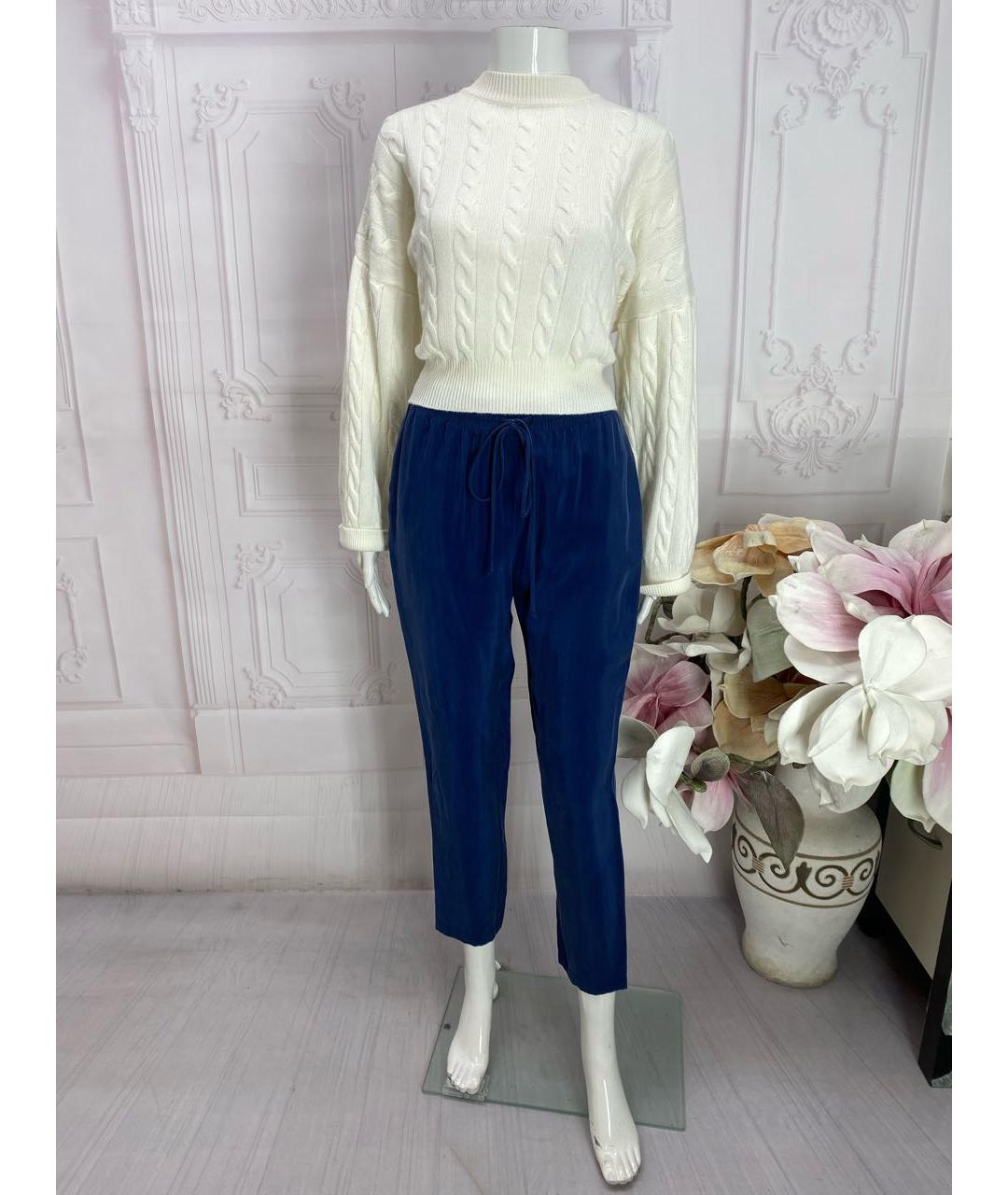 JO NO FUI Синие прямые брюки, фото 5