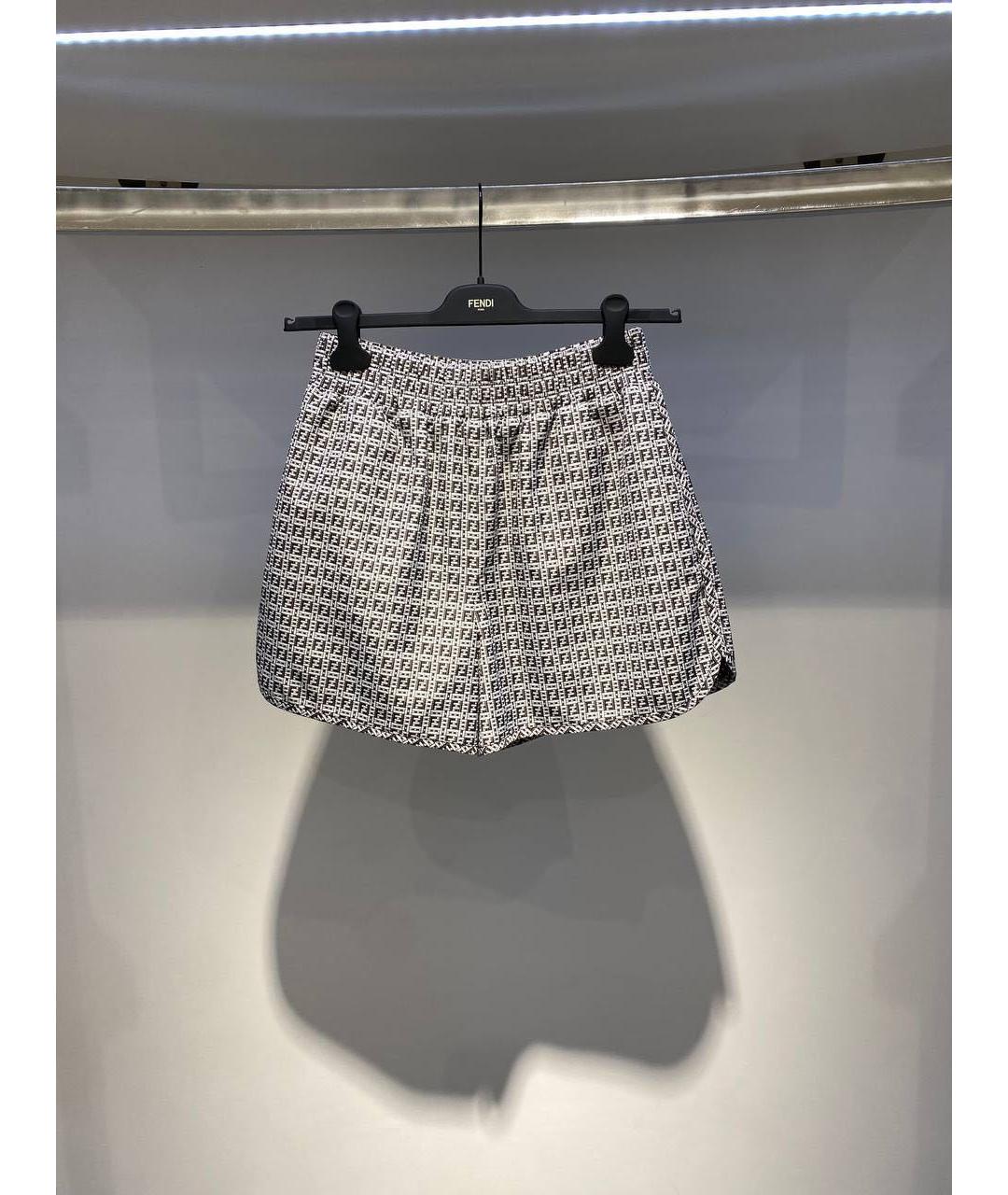 FENDI Серые шорты, фото 3