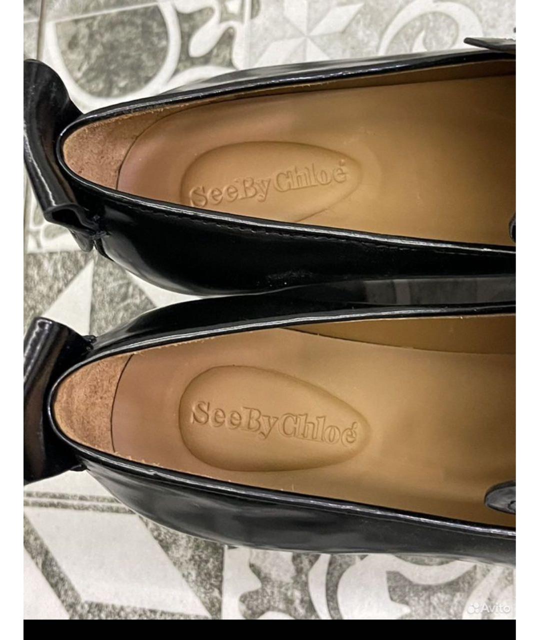 SEE BY CHLOE Черные кожаные туфли, фото 3