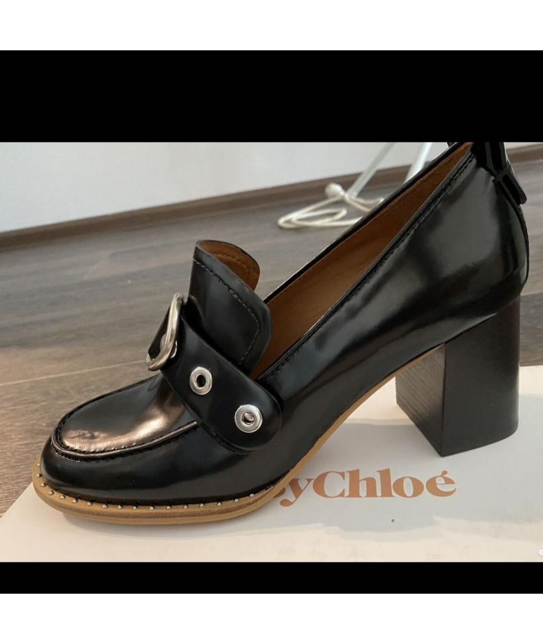 SEE BY CHLOE Черные кожаные туфли, фото 5