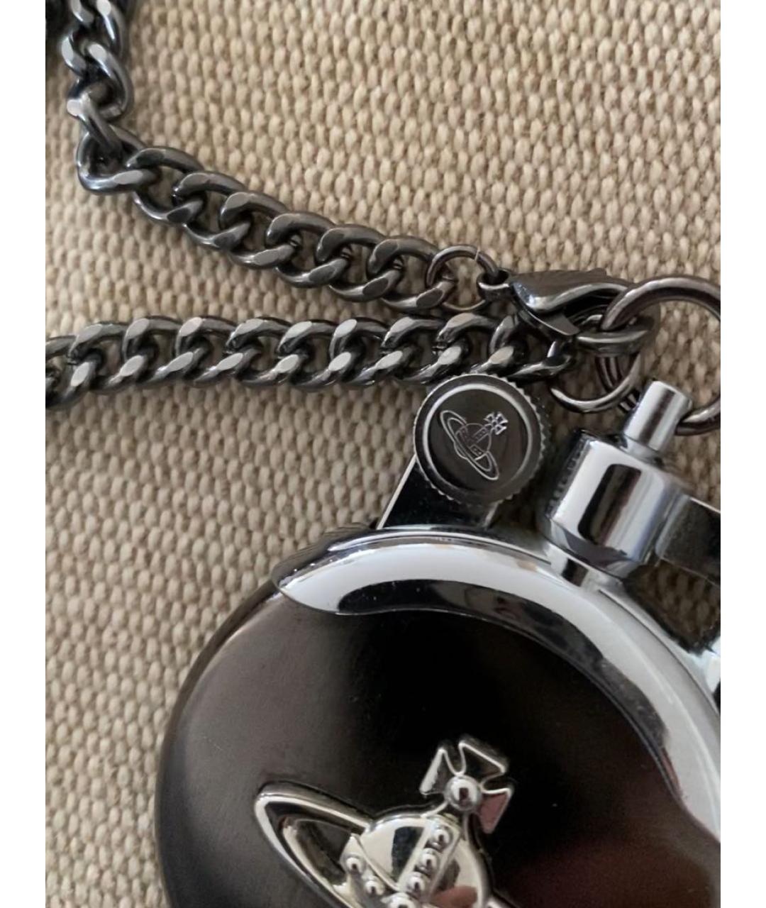 VIVIENNE WESTWOOD Антрацитовая металлическая подвеска, фото 2