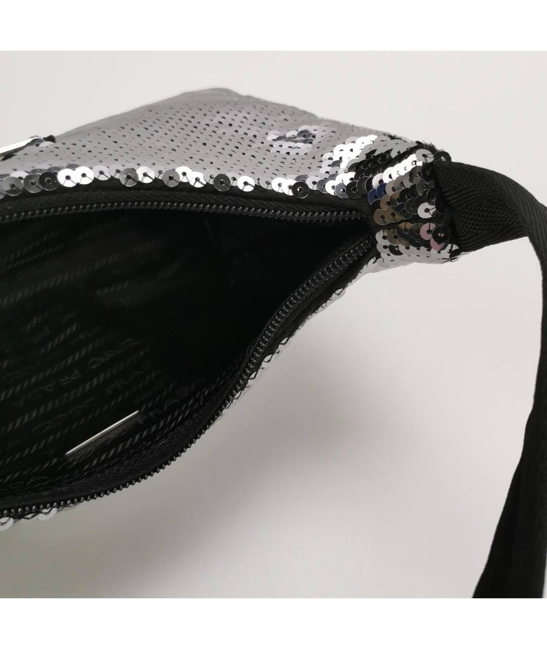 PRADA Серебряная сумка с короткими ручками, фото 6