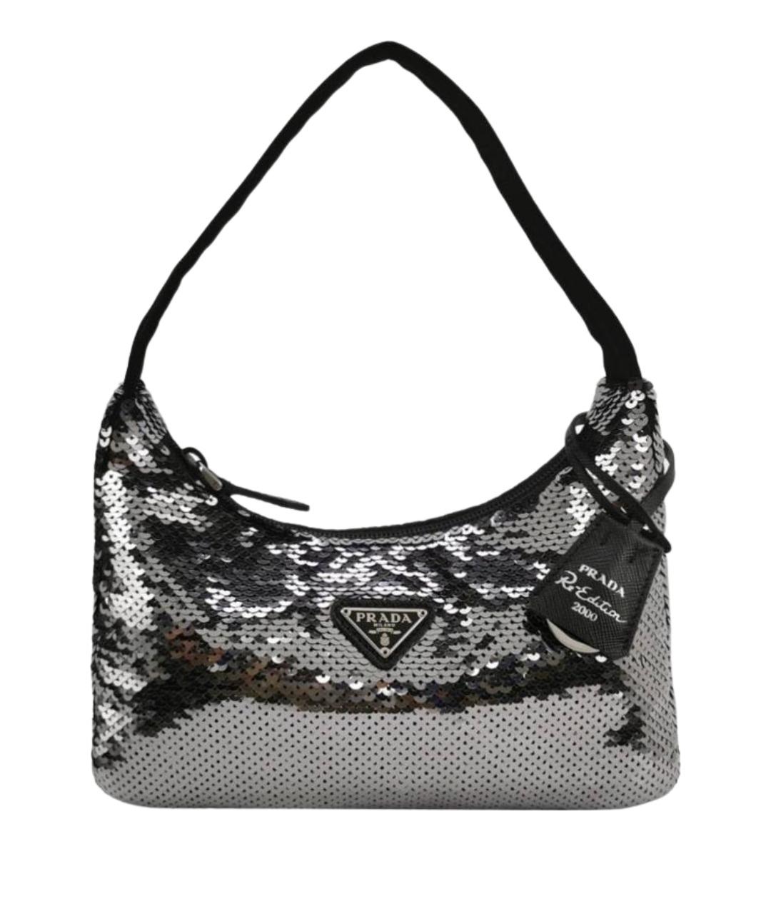 PRADA Серебряная сумка с короткими ручками, фото 1