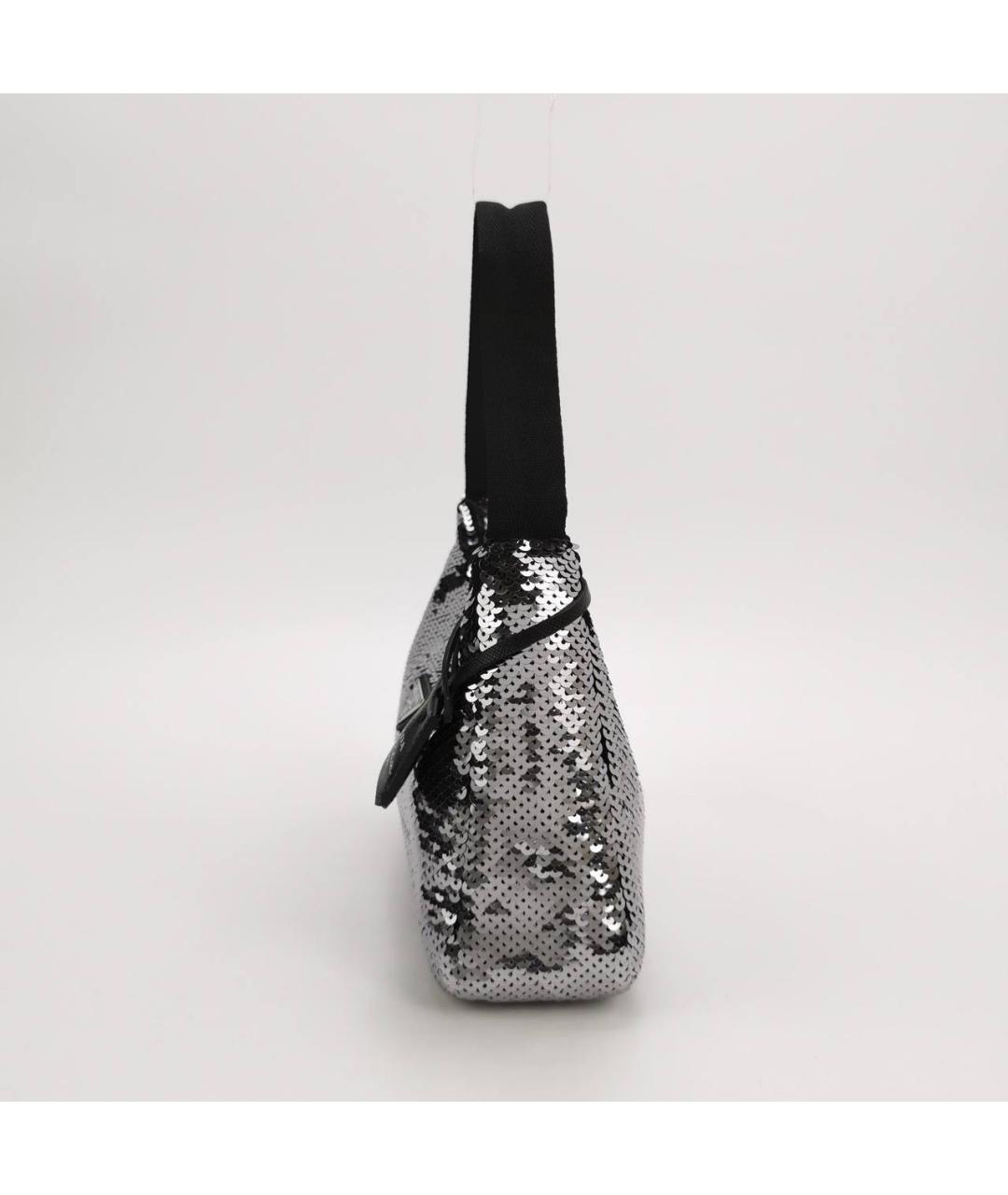 PRADA Серебряная сумка с короткими ручками, фото 2