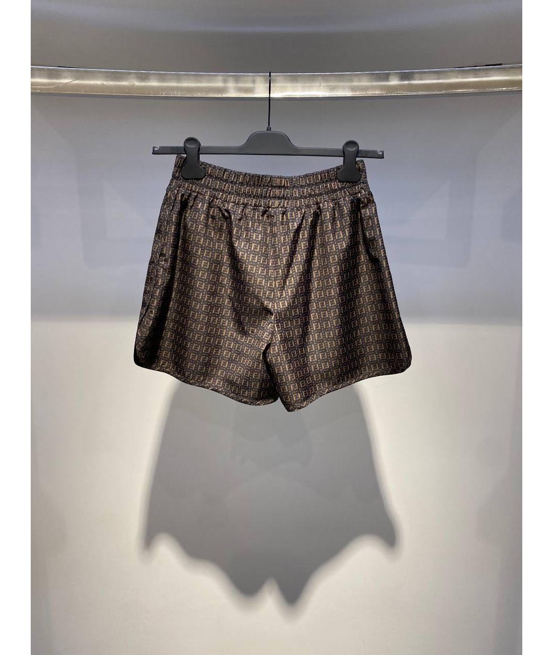 FENDI Коричневые шорты, фото 2