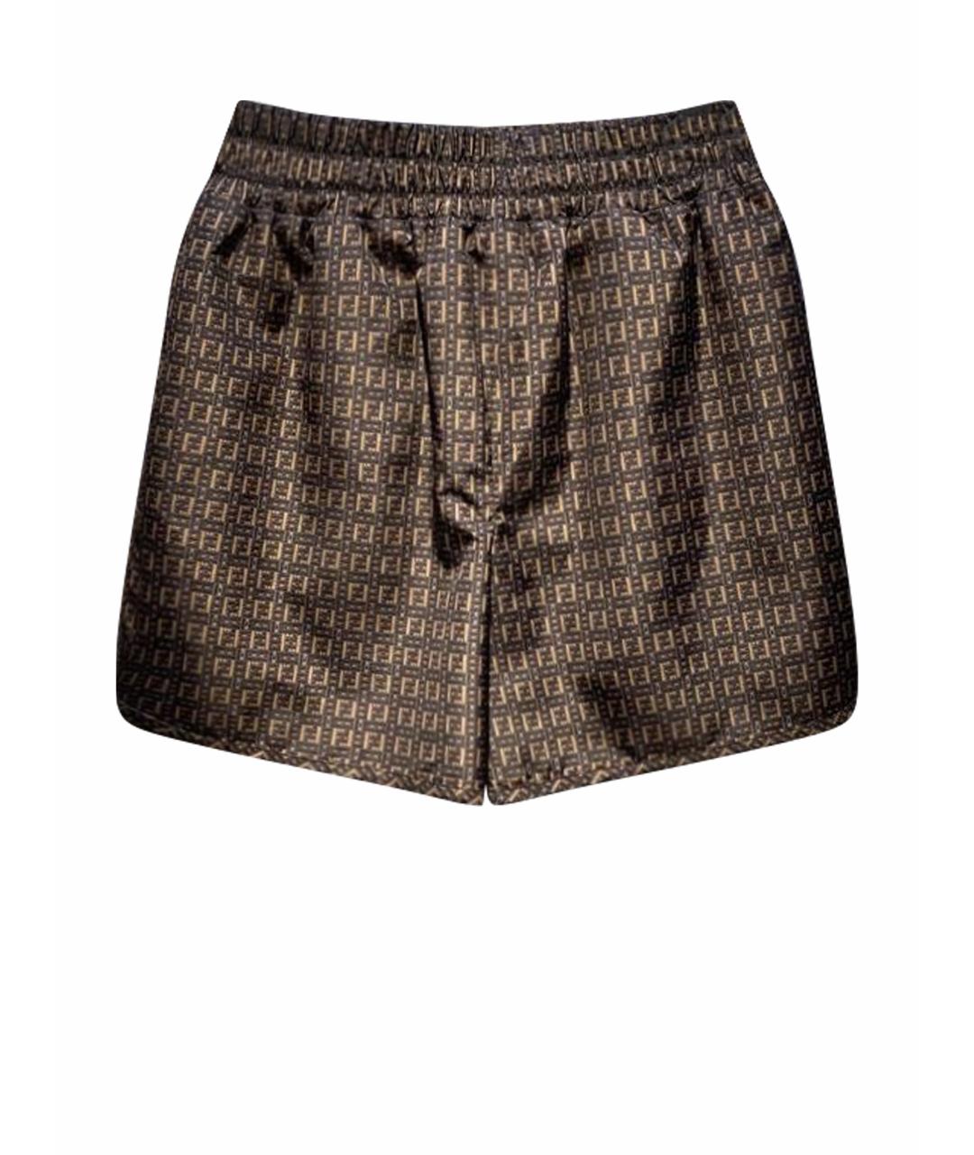 FENDI Коричневые шорты, фото 1