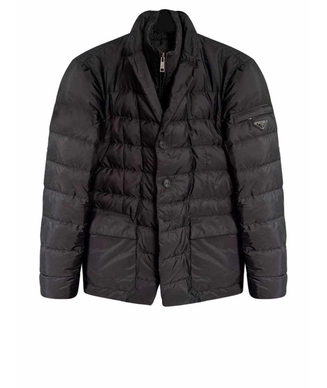 PRADA Черный полиэстеровый пуховик, фото 1