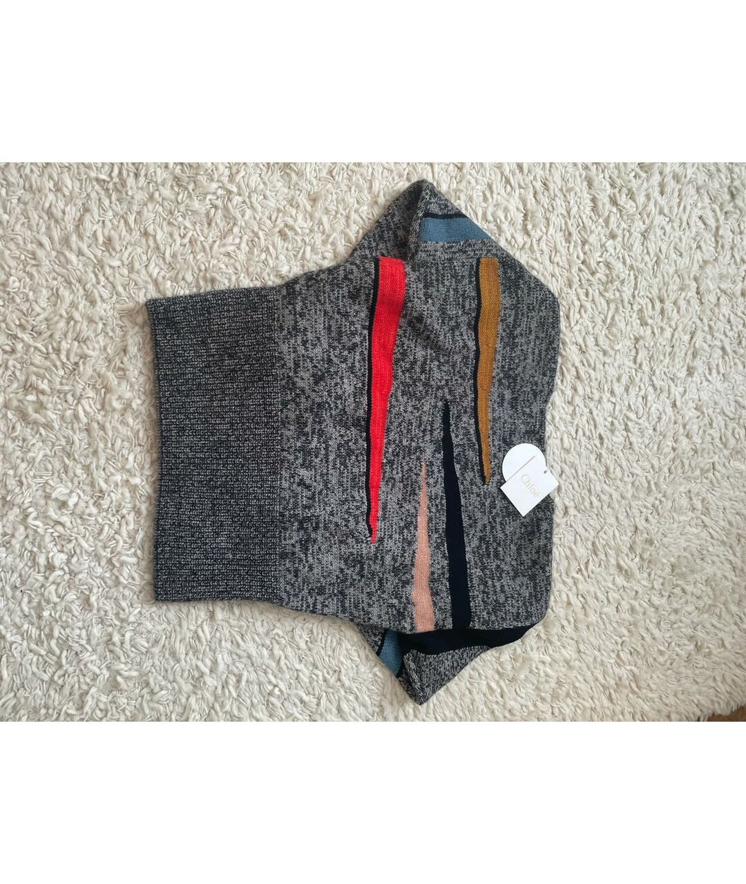 CHLOE Серый шерстяной джемпер / свитер, фото 2