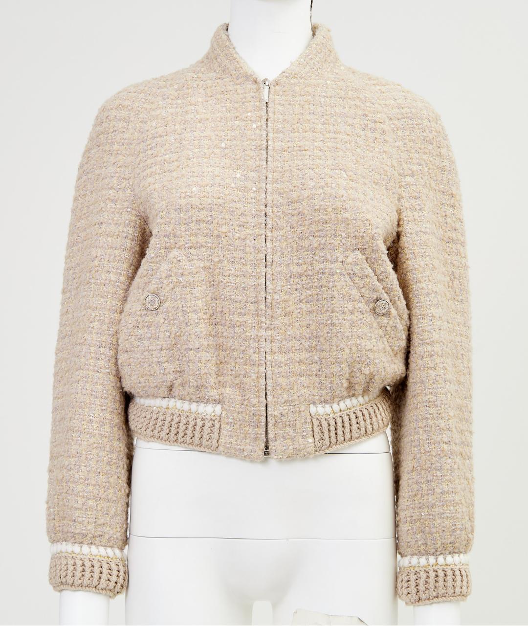 CHANEL Бежевая хлопковая куртка, фото 8