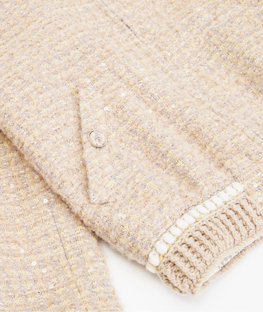 CHANEL Бежевая хлопковая куртка, фото 4