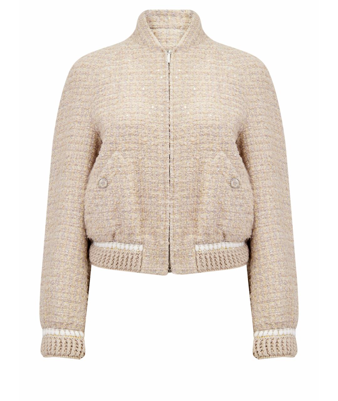 CHANEL Бежевая хлопковая куртка, фото 1