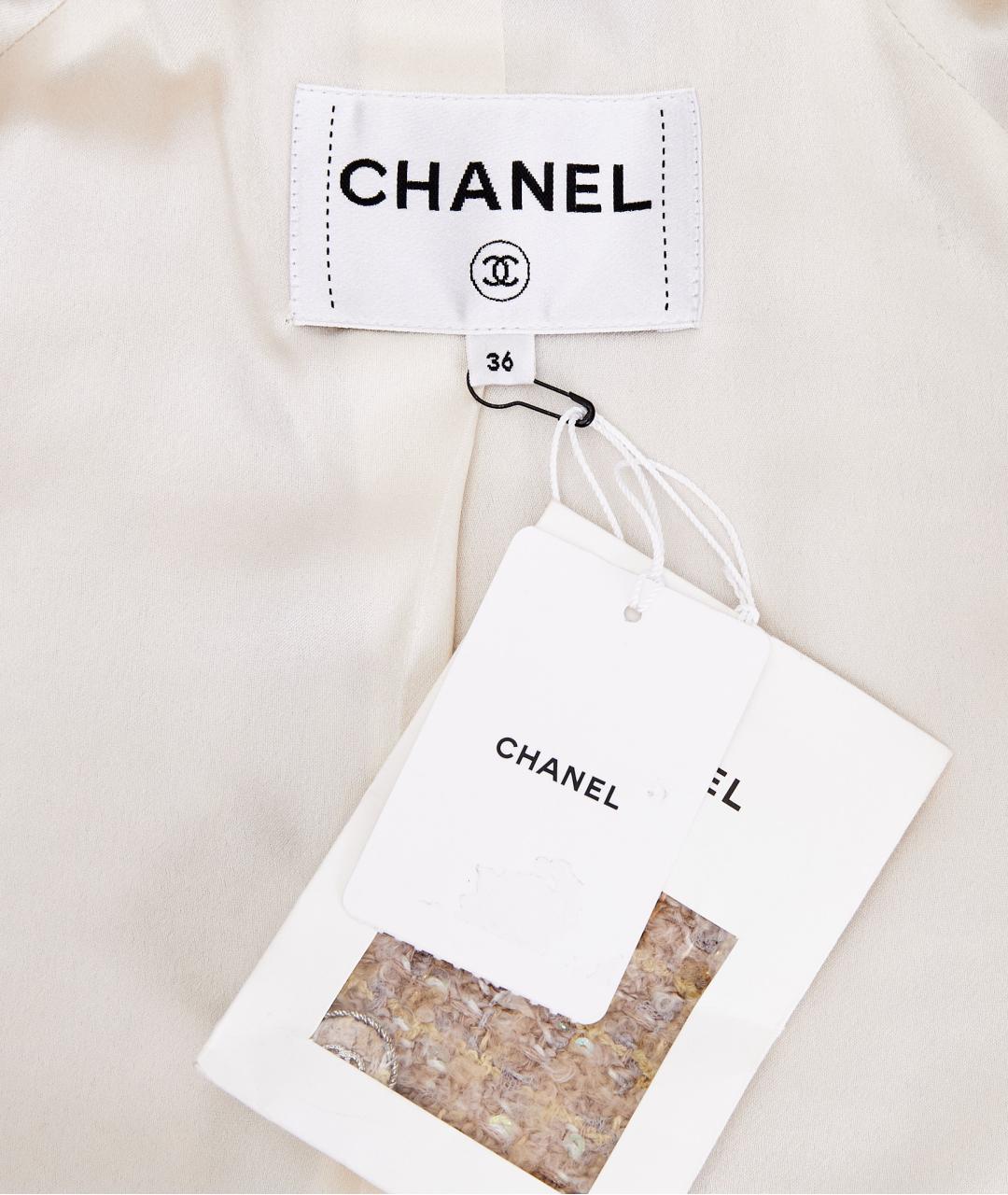 CHANEL Бежевая хлопковая куртка, фото 6