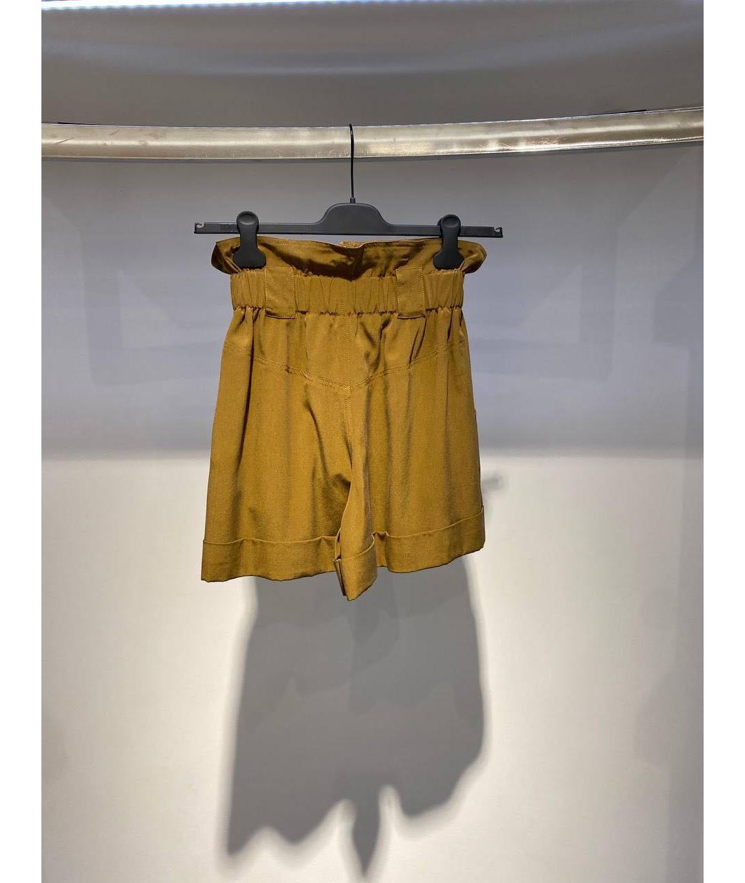 FENDI Горчичные шорты, фото 2