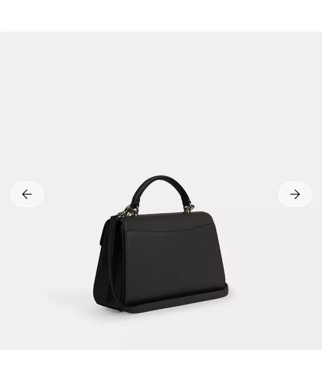 COACH Черная кожаная сумка через плечо, фото 7