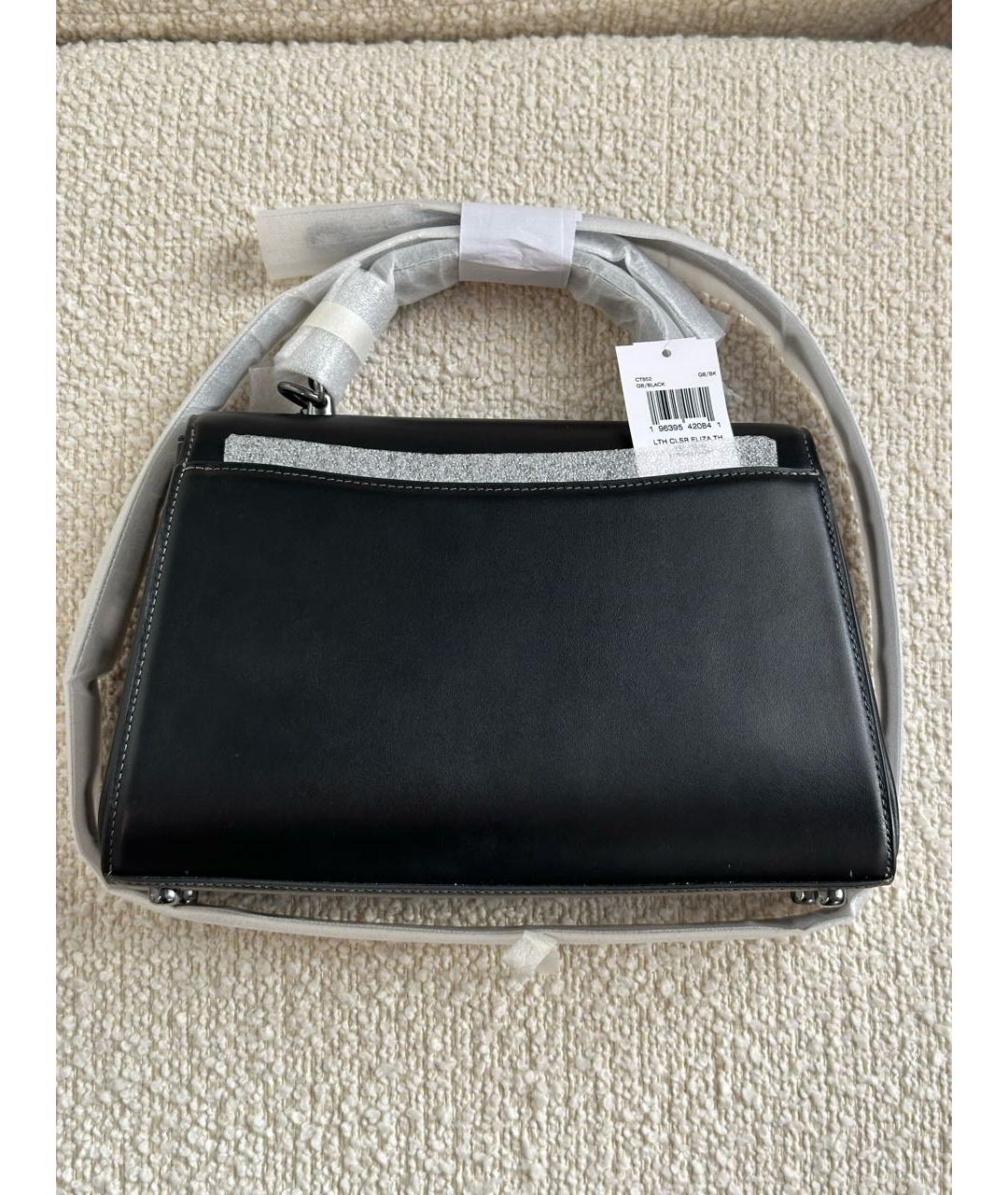 COACH Черная кожаная сумка через плечо, фото 3