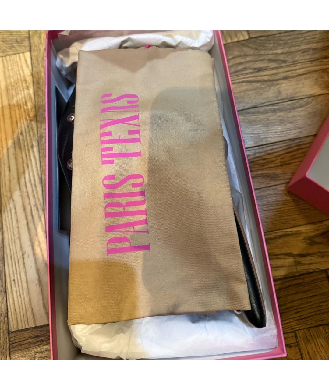 PARIS TEXAS Черные кожаные мюли, фото 6