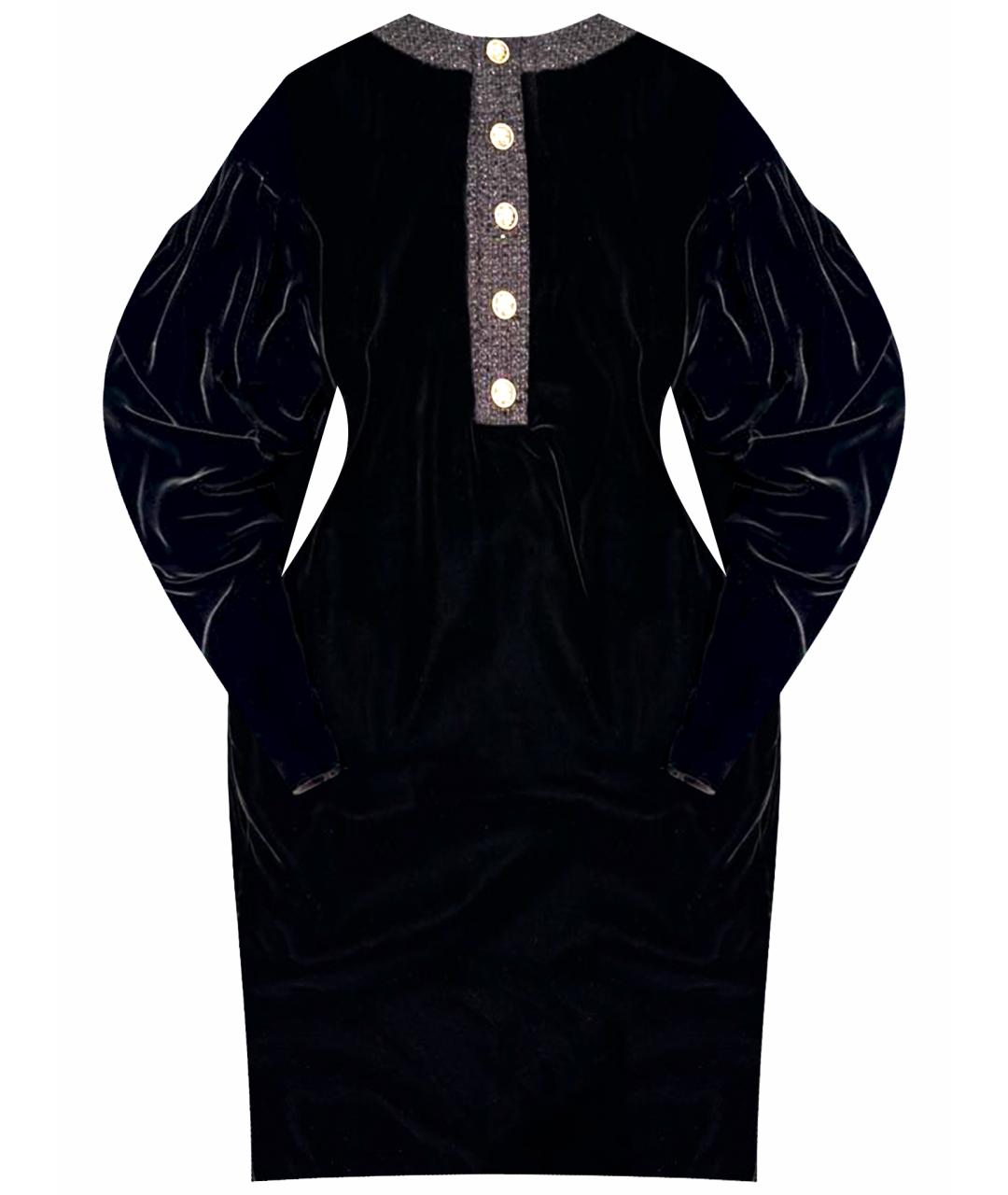 CHANEL Черное бархатное коктейльное платье, фото 1