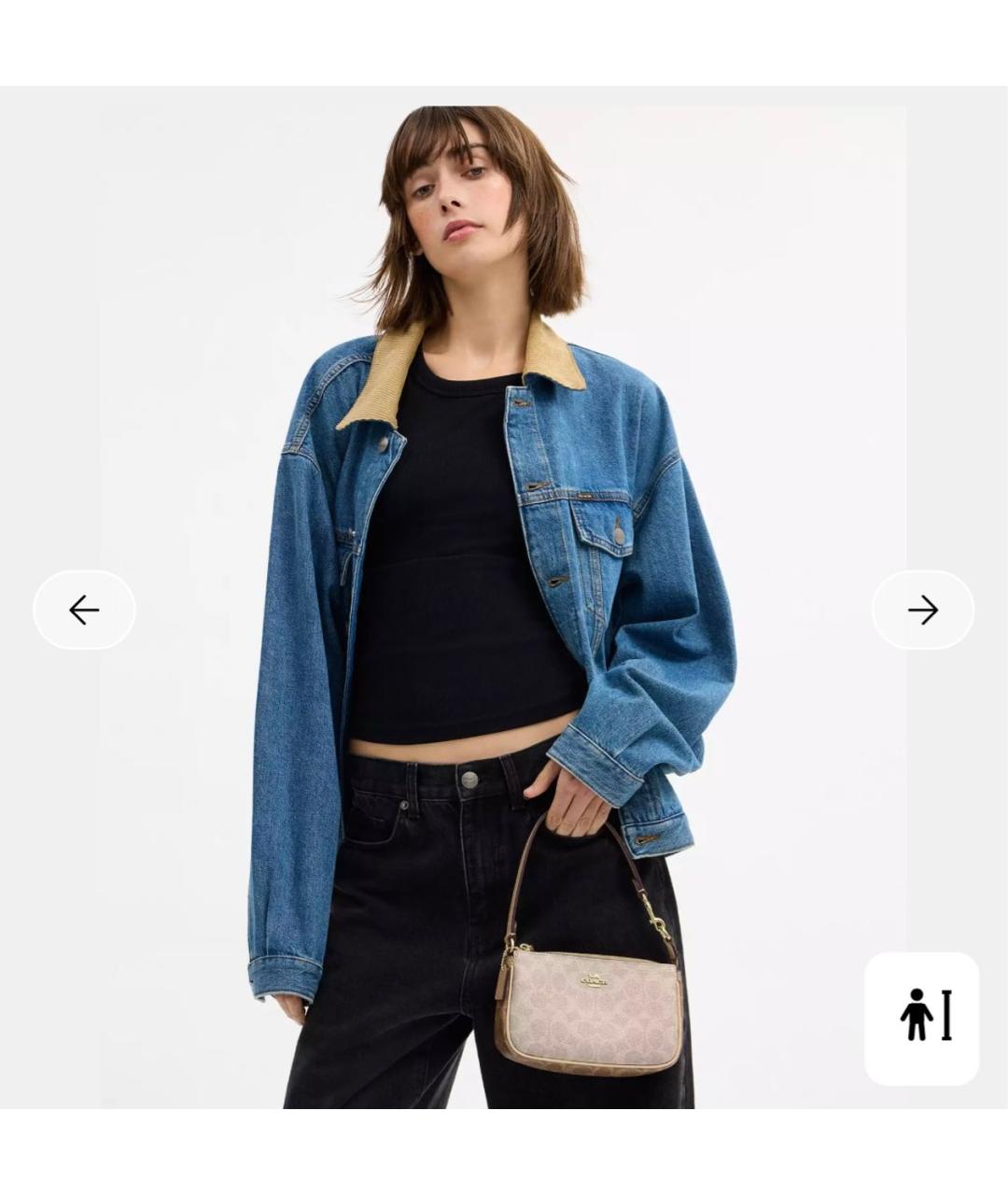 COACH Бежевая кожаная сумка с короткими ручками, фото 8