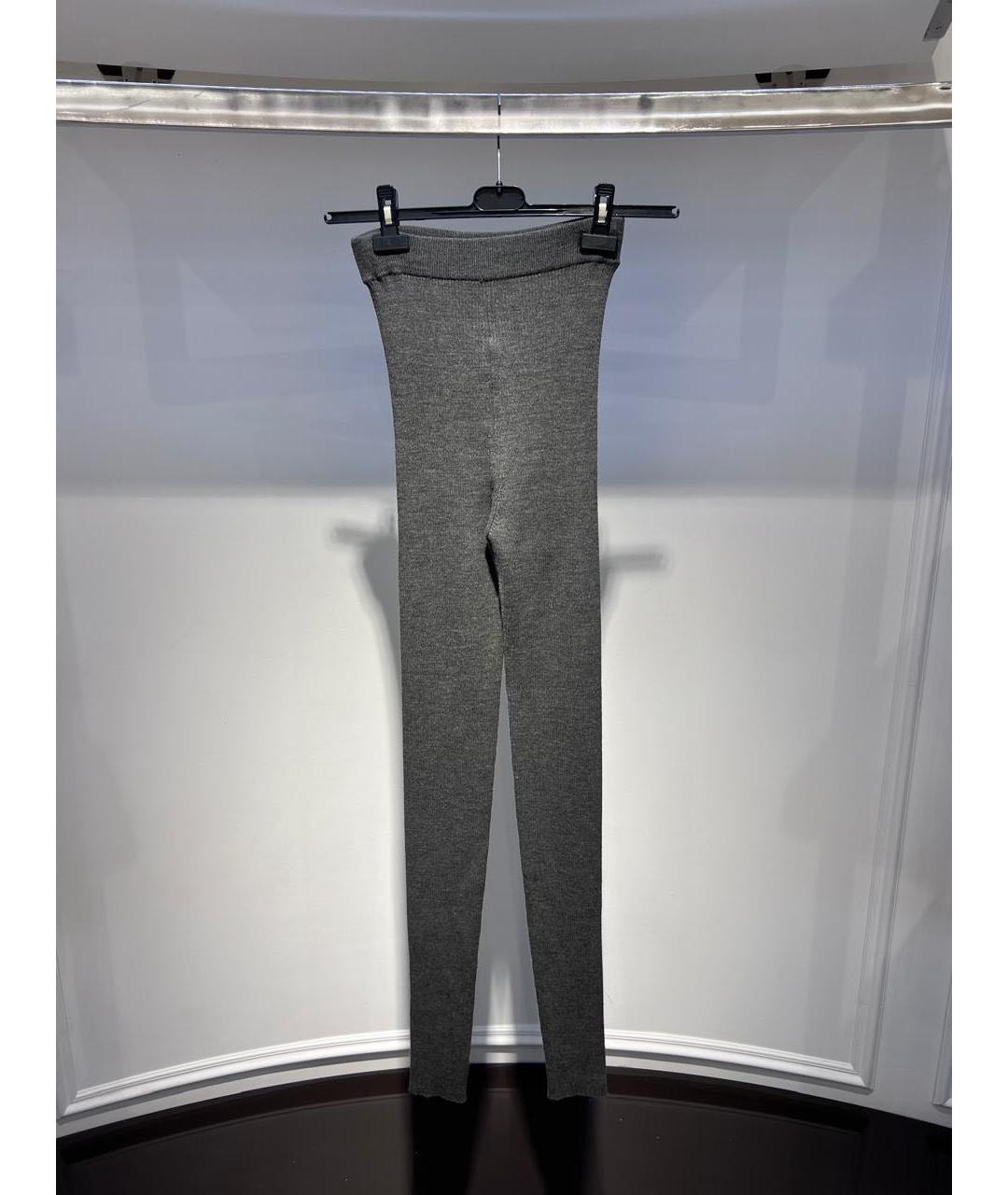 JIL SANDER Серые леггинсы и велосипедки, фото 2