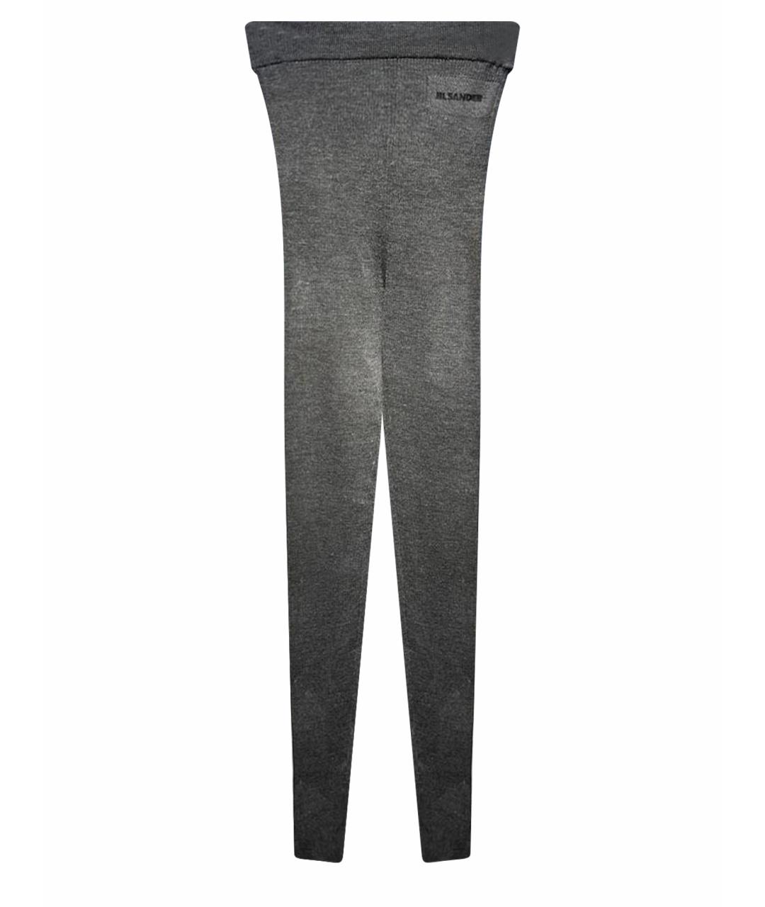 JIL SANDER Серые леггинсы и велосипедки, фото 1