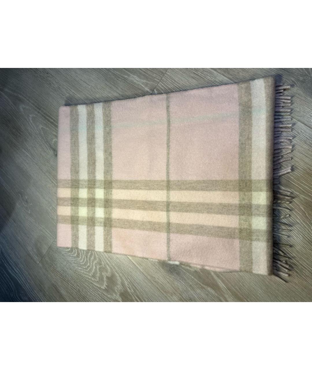 BURBERRY Розовый кашемировый шарф, фото 2