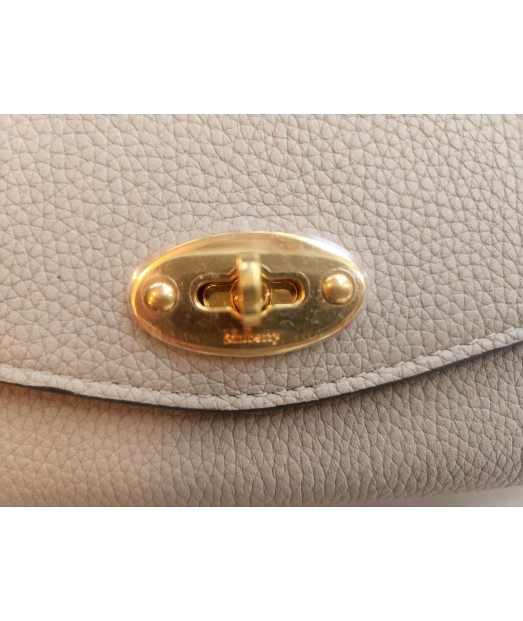 MULBERRY Бежевый кожаный кошелек, фото 3