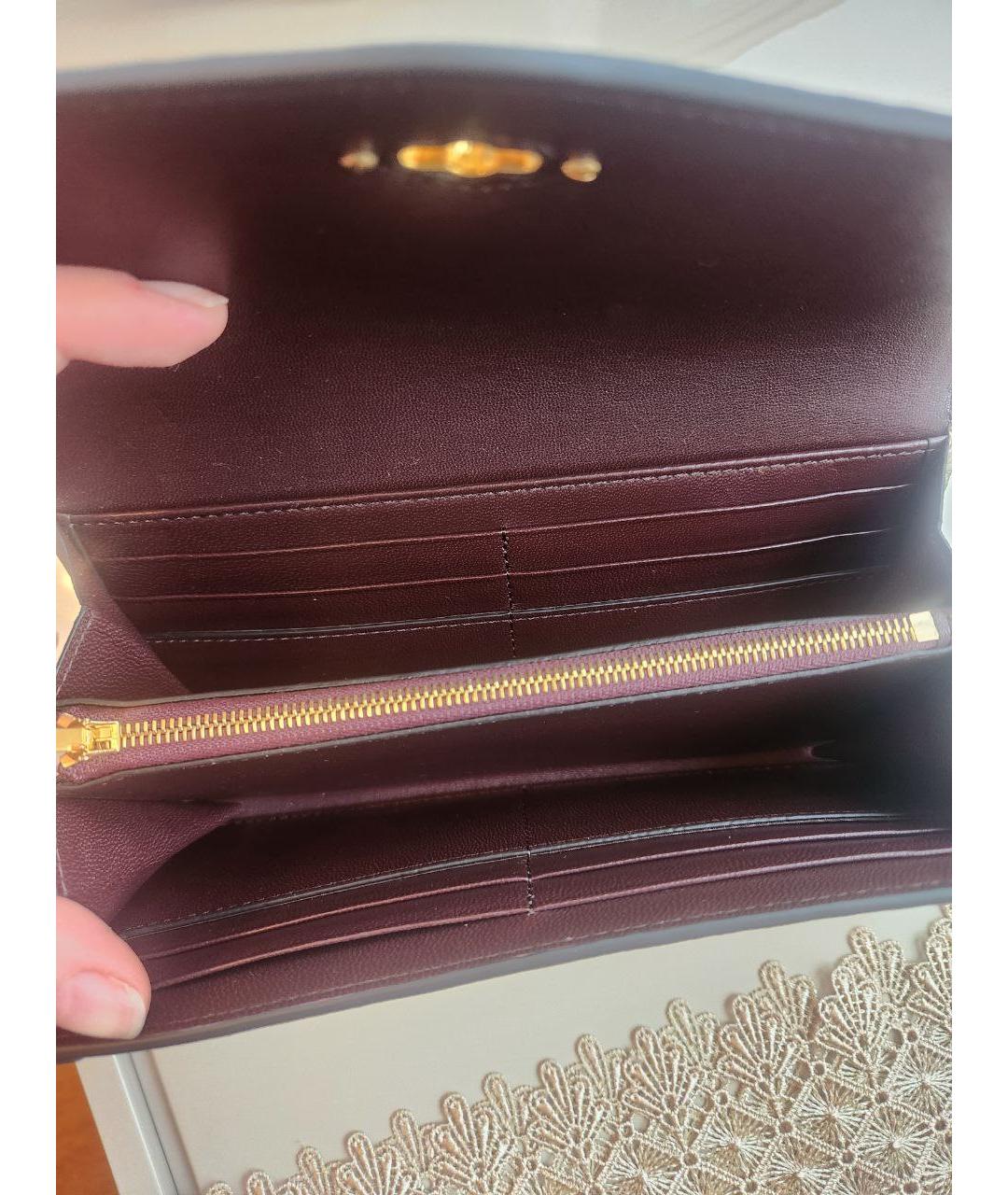 MULBERRY Бежевый кожаный кошелек, фото 4