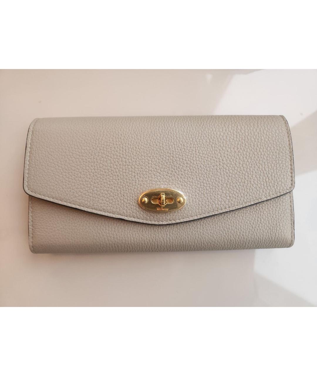 MULBERRY Бежевый кожаный кошелек, фото 5