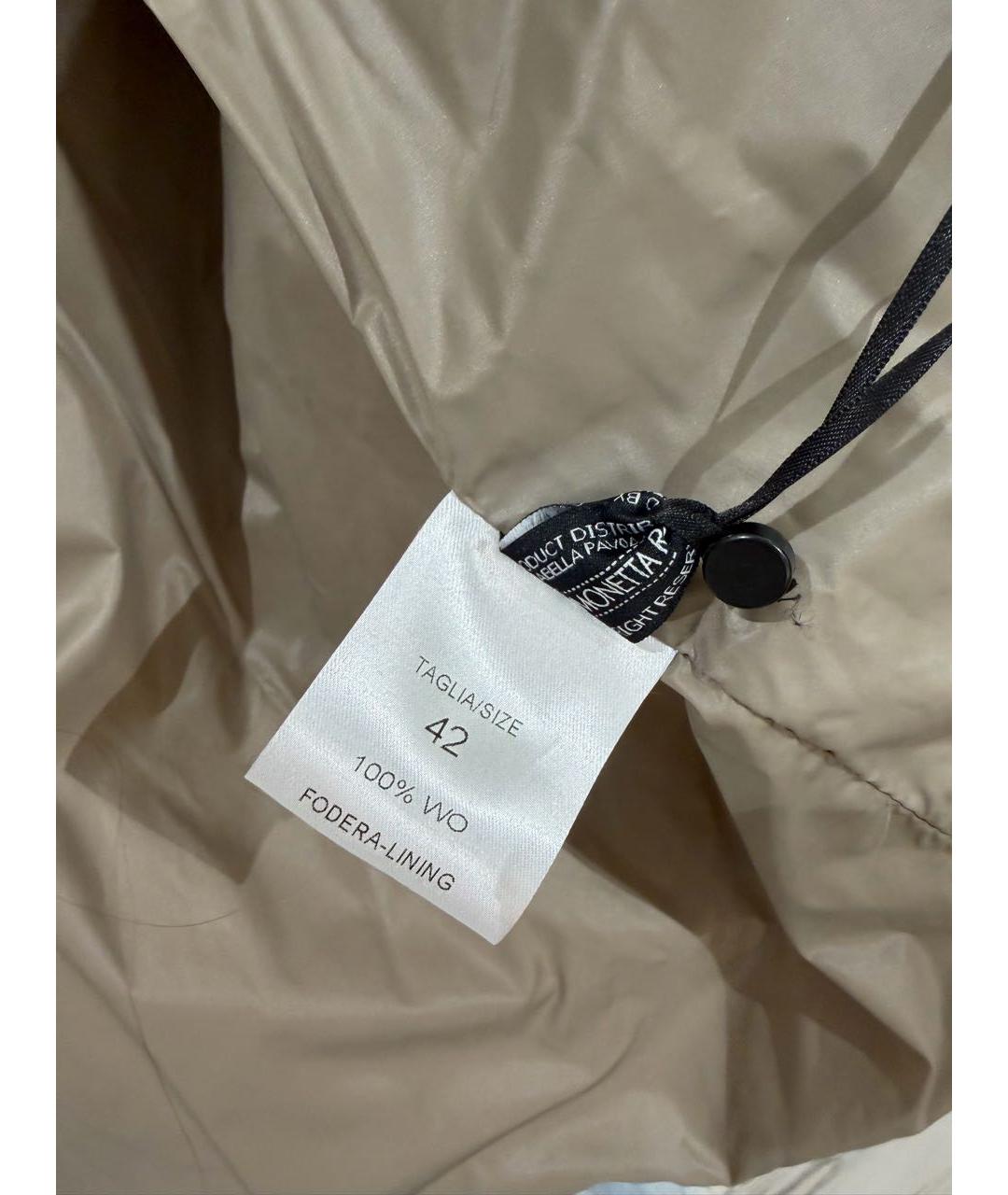 SIMONETTA RAVIZZA Серый шерстяной пуховик, фото 5