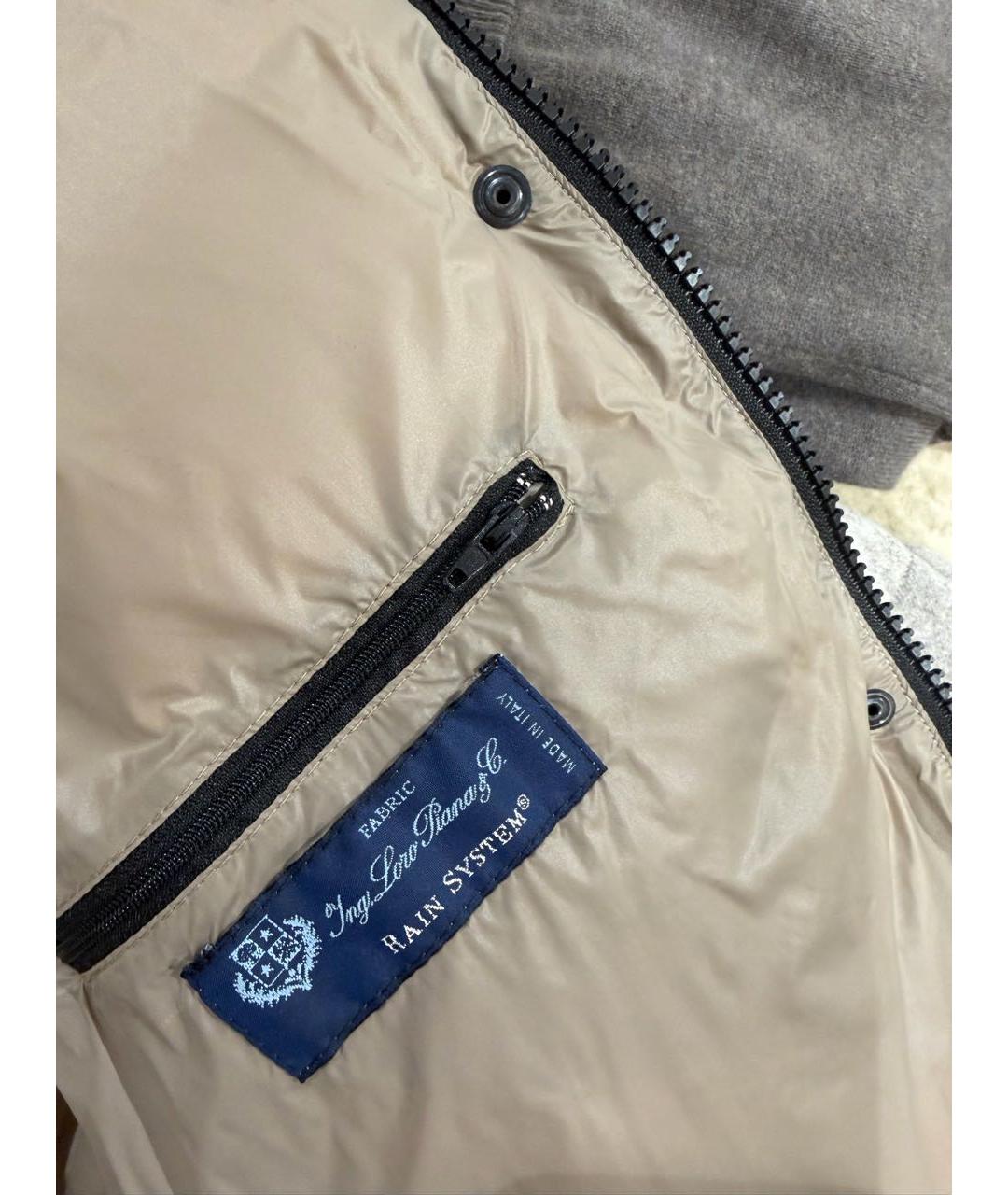 SIMONETTA RAVIZZA Серый шерстяной пуховик, фото 4