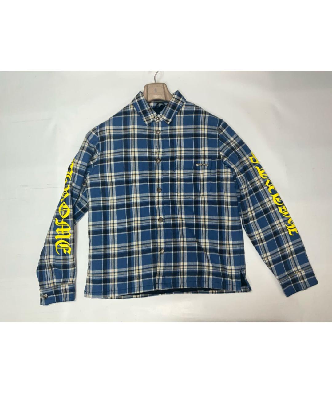 CHROME HEARTS Синяя хлопковая классическая рубашка, фото 1