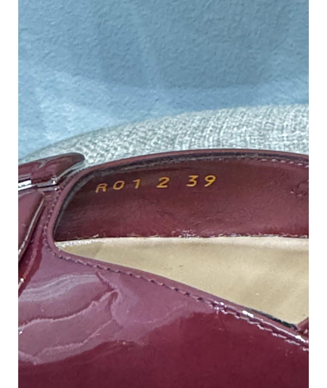 VALENTINO Бордовые туфли из лакированной кожи, фото 6