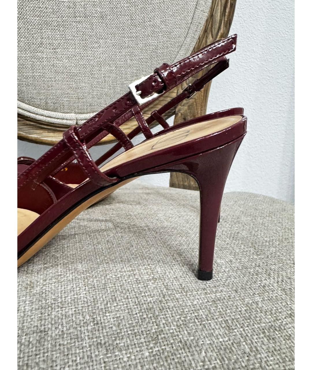 VALENTINO Бордовые туфли из лакированной кожи, фото 4