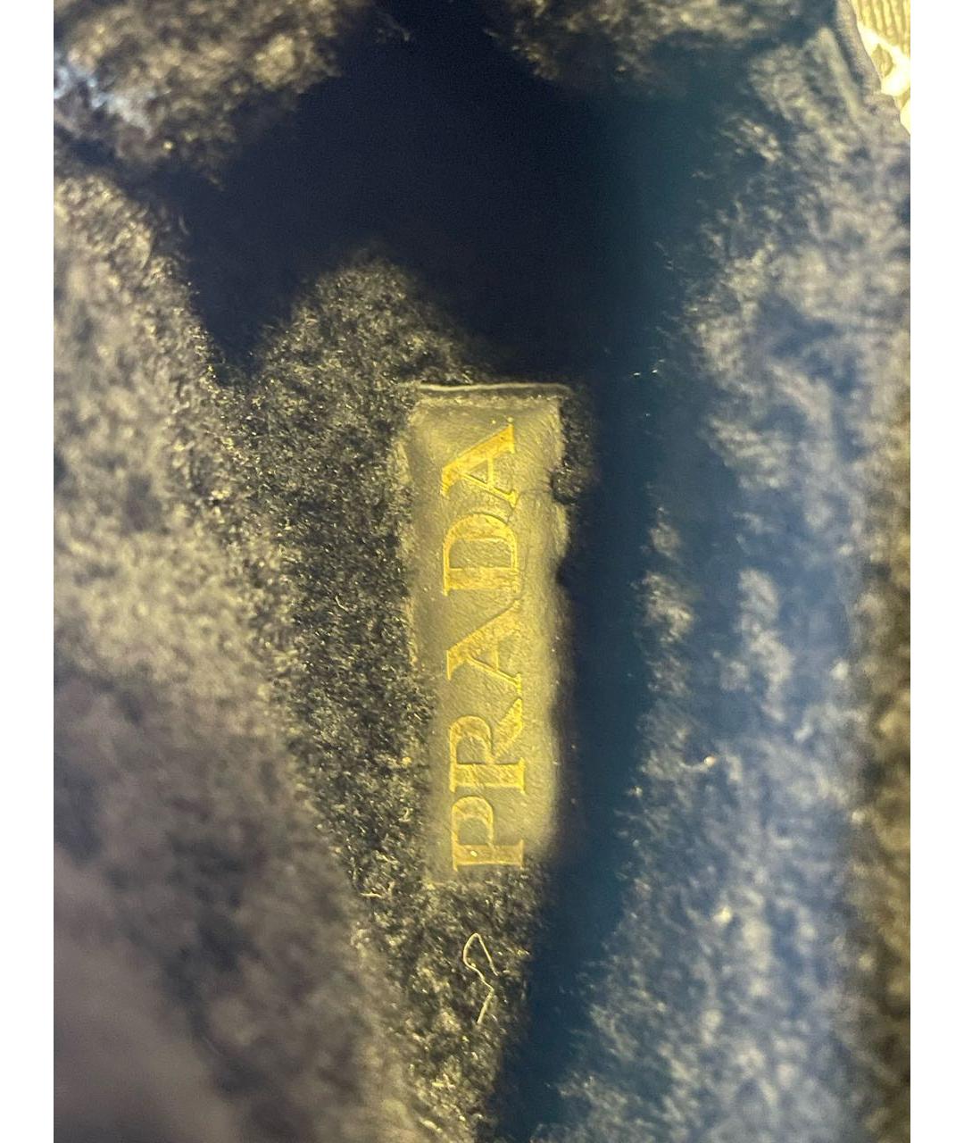 PRADA Черные кожаные высокие ботинки, фото 3