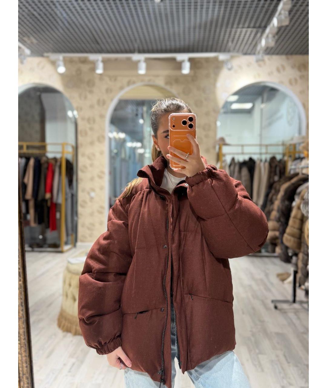 SIMONETTA RAVIZZA Розовый шерстяной пуховик, фото 6