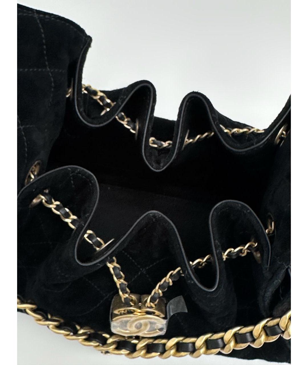 CHANEL Черная замшевая сумка через плечо, фото 6