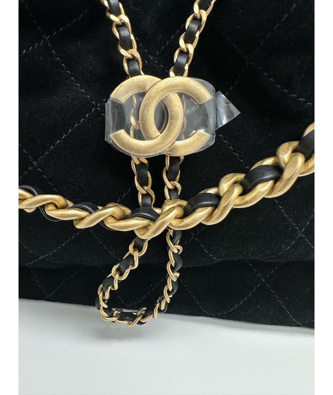 CHANEL Черная замшевая сумка через плечо, фото 8