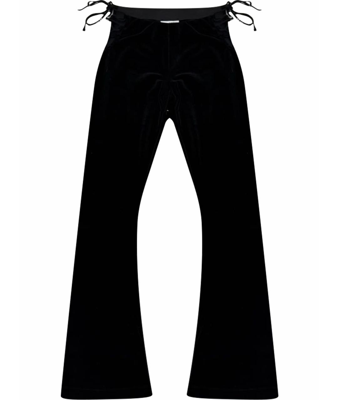 JUICY COUTURE Черные велюровые брюки узкие, фото 1