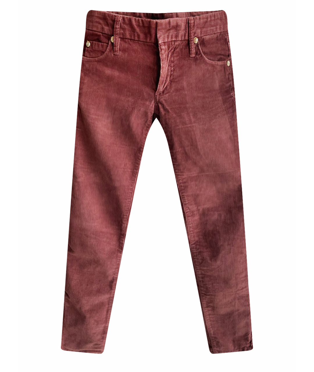 DSQUARED2 Бордовые велюровые брюки узкие, фото 1