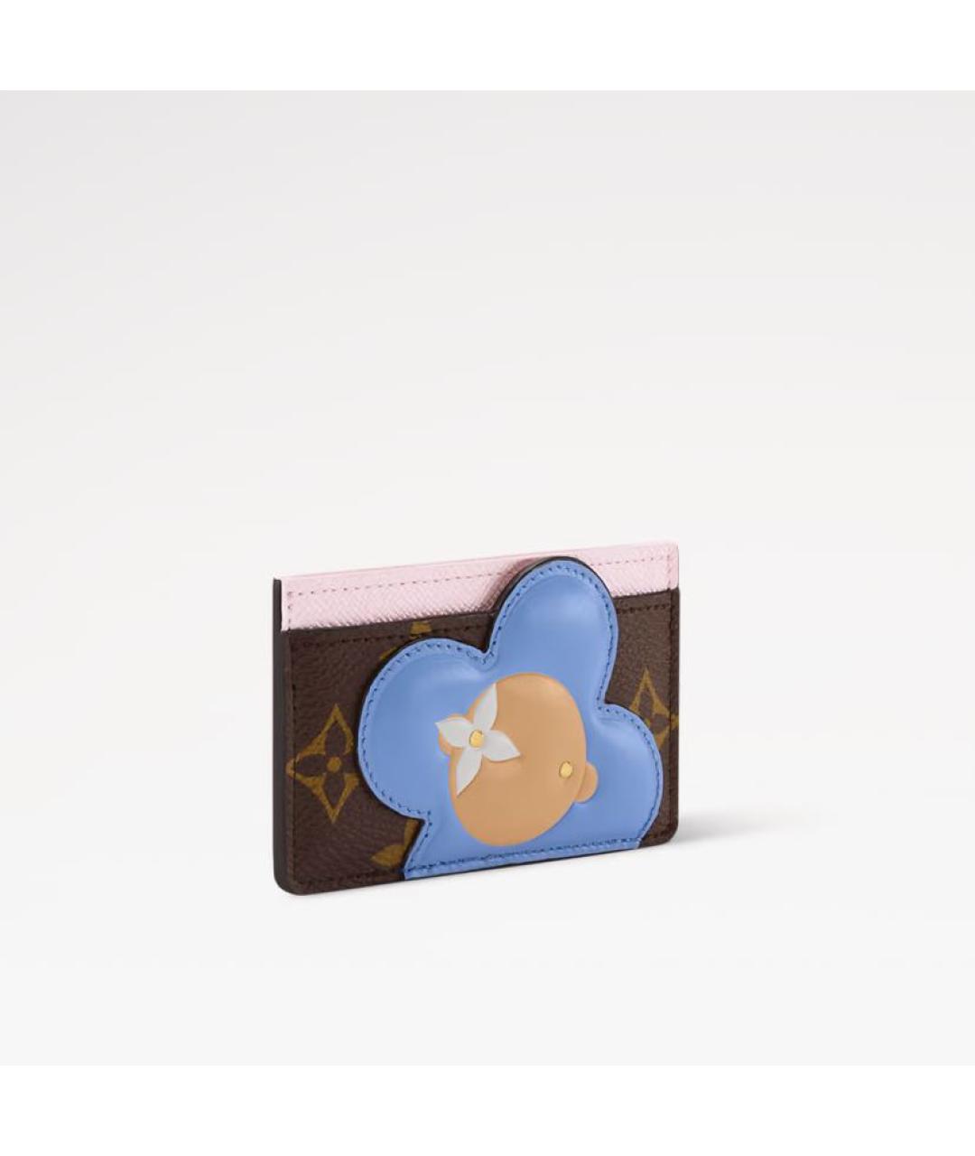 LOUIS VUITTON Коричневый кардхолдер из искусственной кожи, фото 2