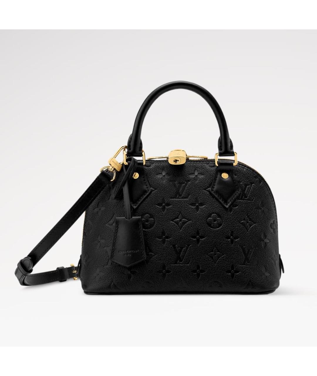 LOUIS VUITTON Черная кожаная сумка через плечо, фото 4