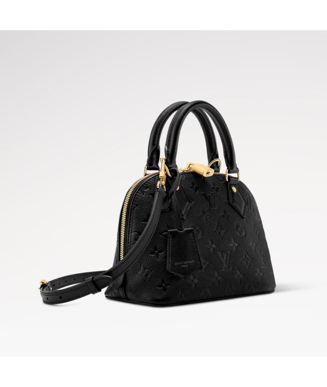 LOUIS VUITTON Черная кожаная сумка через плечо, фото 2