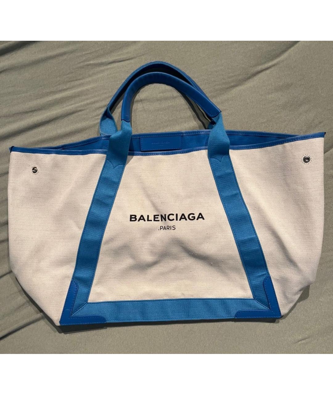 BALENCIAGA Бежевая тканевая сумка тоут, фото 6