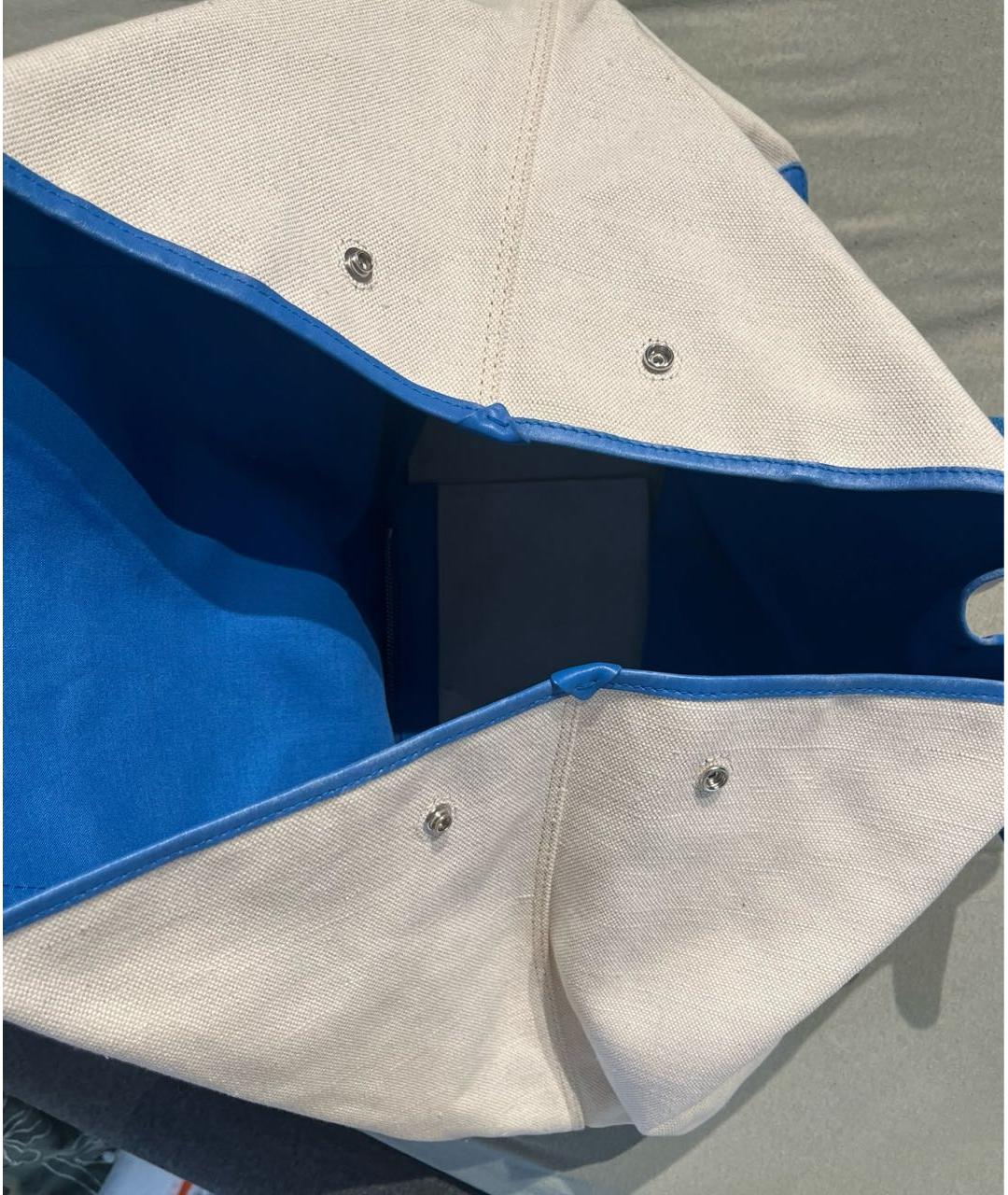 BALENCIAGA Бежевая тканевая сумка тоут, фото 5